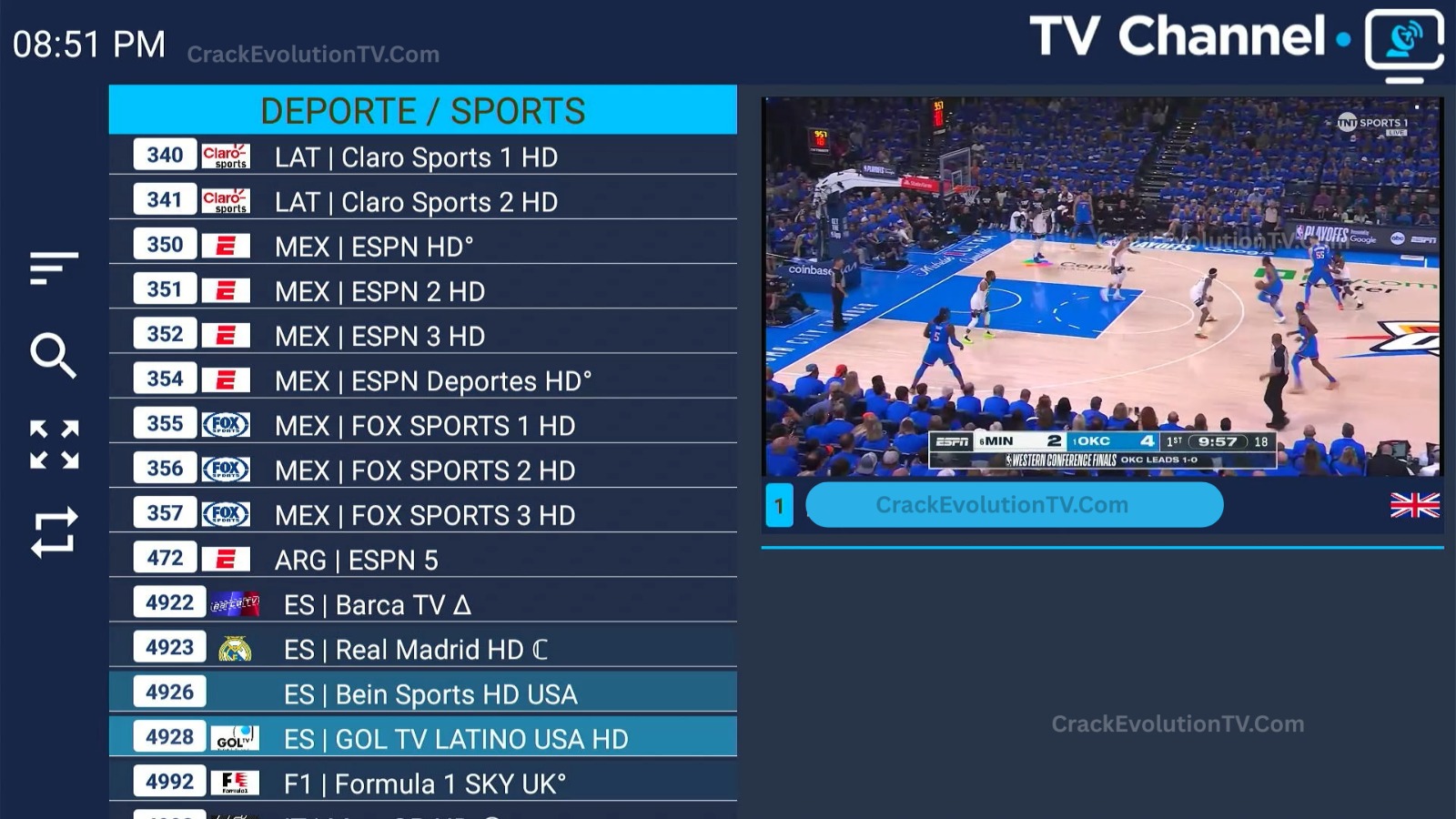 Pricing 8 Crack Evolution app for Android, Fire Stick, and Fire TV – Stream premium live TV, sports, movies, and shows from USA and Latin America at 90% savings